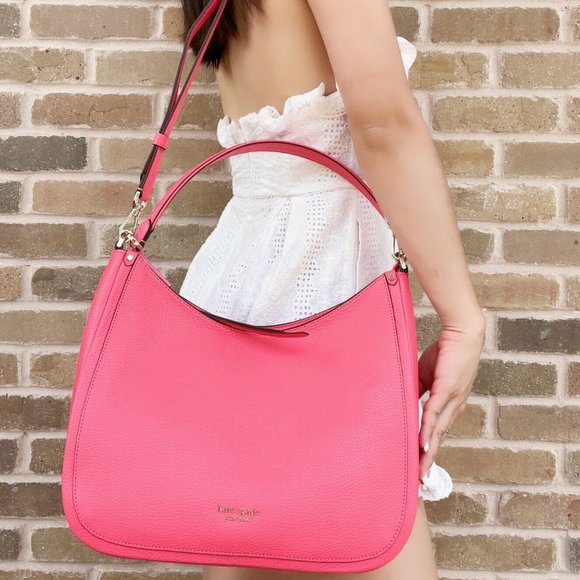 Kate Spade Large Hobo Bag Crossbody Pebbled Leather